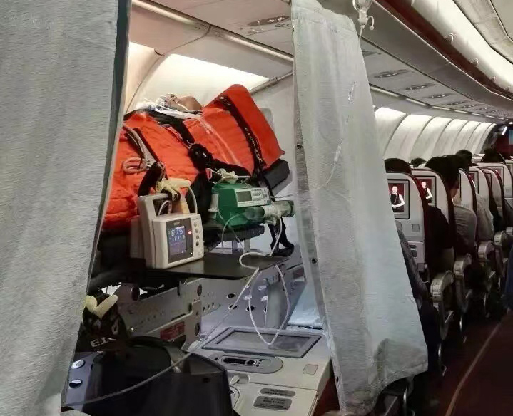 汶川县跨国医疗包机、航空担架